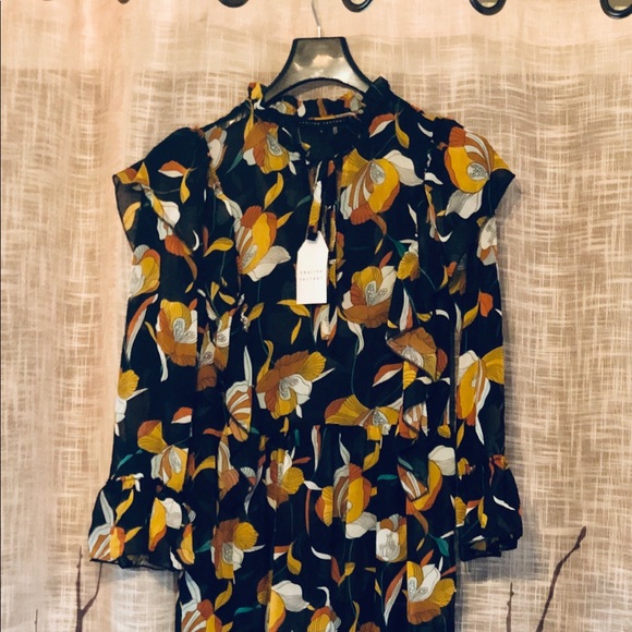 English Factory - Ruffle Long Sleeve Maxi Dress - Picture 4 of 6